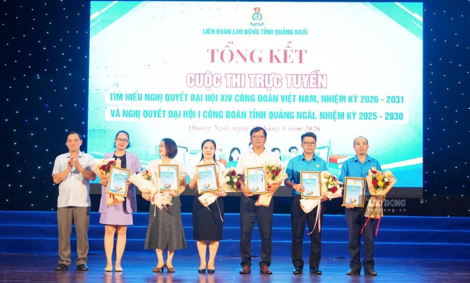 Quảng Ngãi có 374 bài thi trả lời đúng tuyệt đối cuộc thi tìm hiểu Nghị quyết công đoàn