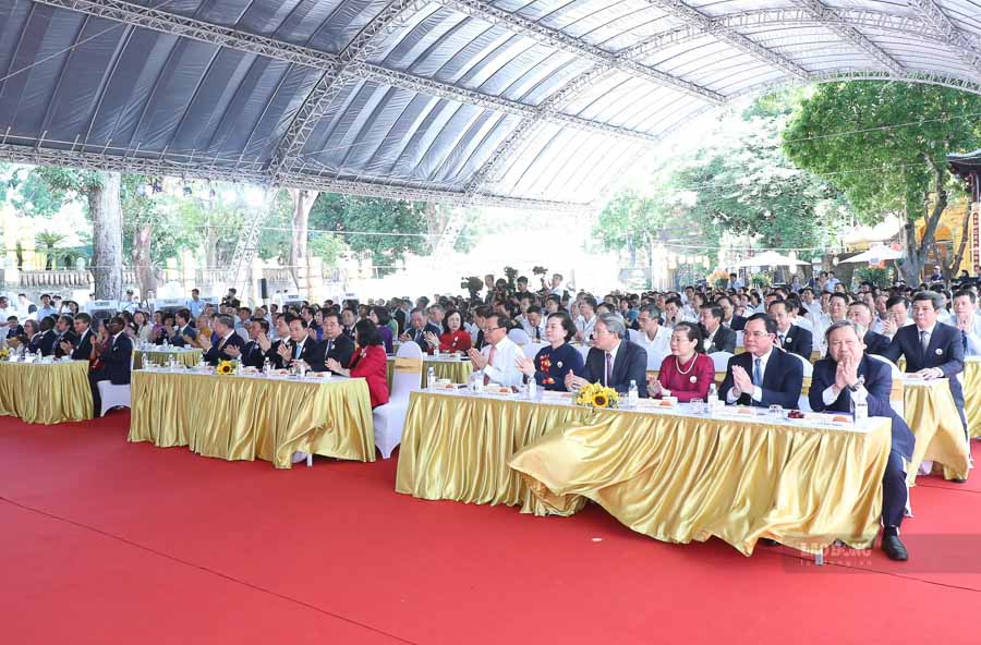 Toàn cảnh Lễ khởi công Dự án bảo quản, tu bổ, phục hồi Điện Kính Thiên. Ảnh: Hải Nguyễn
