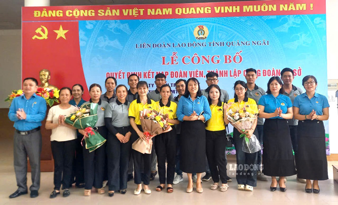 Création de 5 syndicats de base avec de nombreux membres à Quảng Ngãi