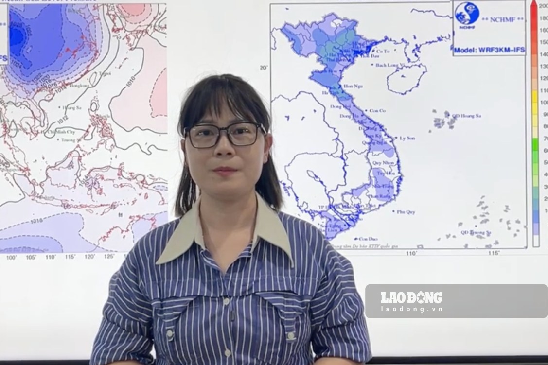 Bà Trần Thị Thúy Nga cho biết, đợt không khí lạnh ngày 1.10 cường độ yếu, chưa khiến thời tiết chuyển biến rõ rệt. Ảnh: Quỳnh Hương