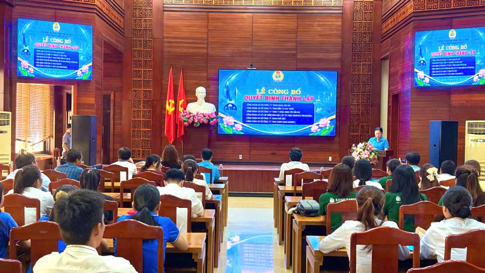 Công đoàn phường Hội An, Đà Nẵng thành lập 6 công đoàn cơ sở mới