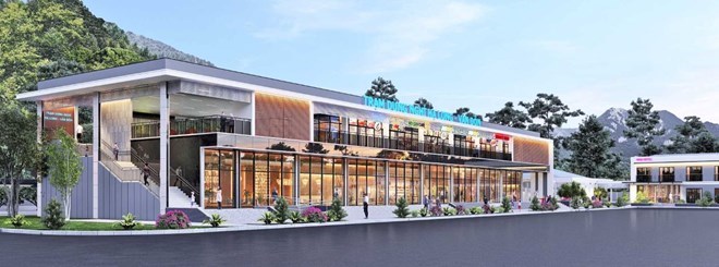 Perspective of the rest stop on the Ha Long - Van Don expressway, located in Thong Nhat commune, Quang Ninh city. Photo: People's Committee of Thong Nhat commune