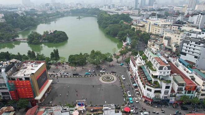 Khu vực hồ Hoàn Kiếm, Hà Nội. Ảnh: Sóng Hữu