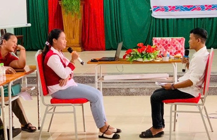 The Provincial Women's Union regularly trains knowledge on preventing gender-based violence, skills to support victims, receive information and transfer support to grassroots teams. Photo: Quang Tri Women's Union