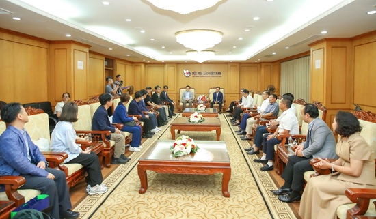 Hội Nhà báo Hàn Quốc thăm Hội Nhà báo Việt Nam. Ảnh: Hải Trần/Hội Nhà báo Việt Nam