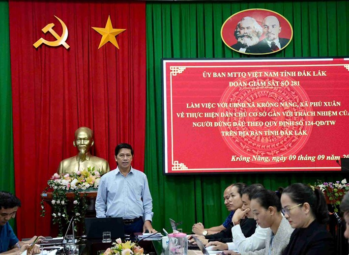 Overview of the supervision session. Photo: Vietnam Fatherland Front Committee of Dak Lak province