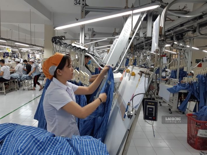 Workers working at Viet Hung Joint Stock Company. Photo: Nam Duong